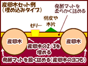 産卵木セット図