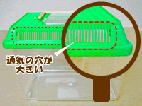 国産オオクワガタ産卵セット飼育ケースの注意 国産オオクワガタ産卵セット飼育ケースの注意